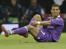 Cristiano Ronaldo bhem finálového zápasu Ligy mistr proti Juventusu.