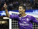 EXTÁZE. Cristiano Ronaldo z Realu Madrid slaví druhý gól v utkání proti...