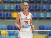 Ilona Burgrová má radost z výkonu českých basketbalistek proti Chorvatsku. Ilona Burgrová má radost z výkonu českých basketbalistek proti Chorvatsku.