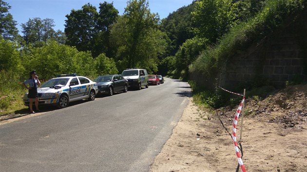 Policie vyetuje nehodu vlaku u Mlad Boleslavi (1.6.2017).