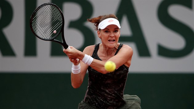 Agnieszka Radwask bhem tetho kola Roland Garros.