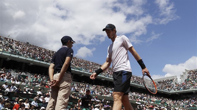 Brit Andy Murray bhem osmifinle Roland Garros.