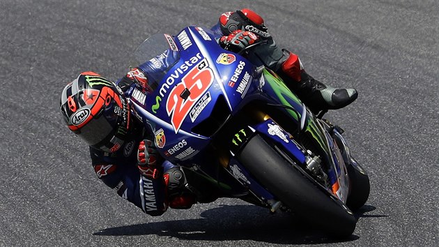 Maverick Viales na okruhu v Mugellu.