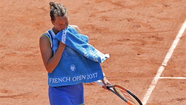 Zaduman. Barbora Strcov ve druhm kole Roland Garros.