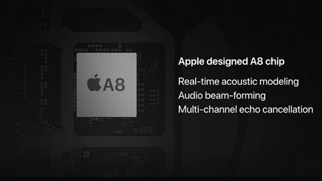 Srdce reproduktoru Apple HomePod tvo ip Apple A8.