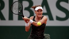 Agnieszka Radwaská bhem tetího kola Roland Garros.