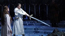 Scéna z Wagnerova Lohengrina v Národním divadle Scéna z Wagnerova Lohengrina v Národním divadle