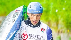 Jií Prskavec po finálové jízd na mistrovství Evropy v Tacenu.