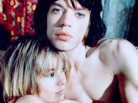 Mick Jagger a Anita Pallenbergová na snímku z roku 1970