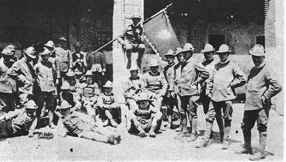 eskosloventí legionái v Itálii na historickém snímku legioná