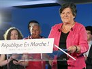 Pedsedkyn Macronovy strany Catherine Barbaroux pi svém projevu. (18. 6. 2017)