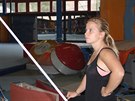 Trenérka malých gymnastek SK Hradan Kristýna Opoenská.