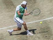 Lucas Pouille returnuje ve finle turnaje ve Stuttgartu.