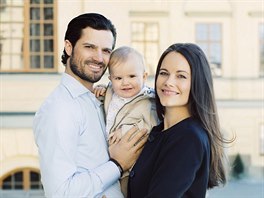 védský princ Carl Philip, princezna Sofia a jejich syn princ Alexander (19....