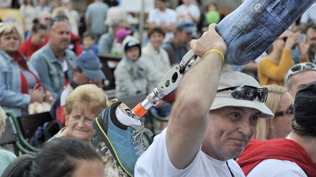 Na festivalu Pelhimov  msto rekord se pokoueli pokoit rekord v nejvym potu beznohch na jednom mst.