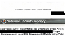 Dokument uniklý z NSA má oznaení TOP SECRET. ORCON znamená, e pouze autor...