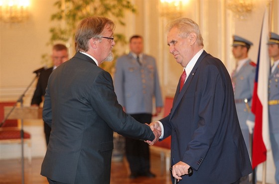 Prezident Milo Zeman dnes na Praském hrad jmenoval novým ministrem kolství...