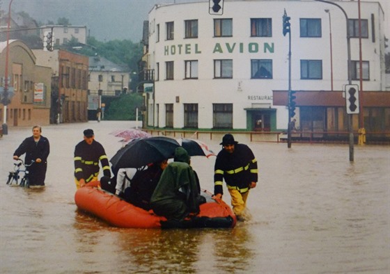 Centrem záplav v centrální ásti msta byl hotel Avion.