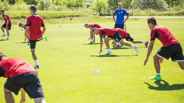 Fotbalisté Českých Budějovic na začátku letní přípravy. Fotbalisté Českých Budějovic na začátku letní přípravy.