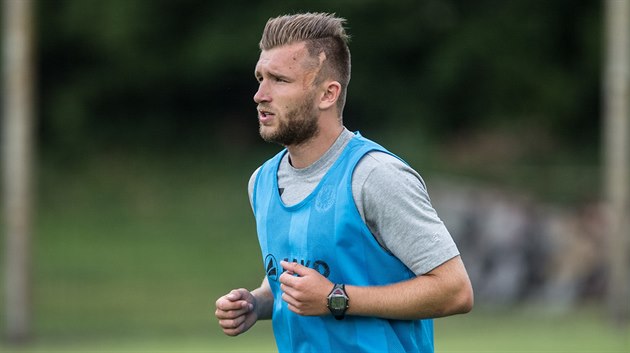 Daniel Trubač na tréninku hradeckých fotbalistů Daniel Trubač na tréninku hradeckých fotbalistů