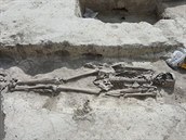 Na místě archeologové našli celou řadu artefaktů i ostatků z 8. století z... Na místě archeologové našli celou řadu artefaktů i ostatků z 8. století z...