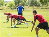 Fotbalisté Českých Budějovic na začátku letní přípravy. Fotbalisté Českých Budějovic na začátku letní přípravy.