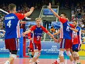 Radost českých volejbalistů do 21 let Radost českých volejbalistů do 21 let