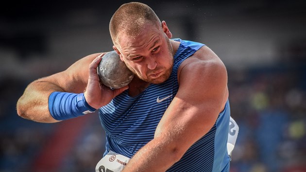 Koulař Tomáš Staněk na mítinku Zlatá tretra