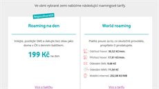 Ceny roamingu ve výcarsku (Vodafone)
