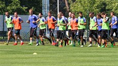 Trénink olomouckých fotbalistů. Trénink olomouckých fotbalistů.
