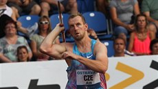 Oštěpař Jaroslav Jílek na mítinku Zlatá tretra Oštěpař Jaroslav Jílek na mítinku Zlatá tretra