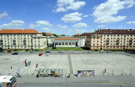 Souasná podoba námstí v ásti Dukla v Pardubicích.