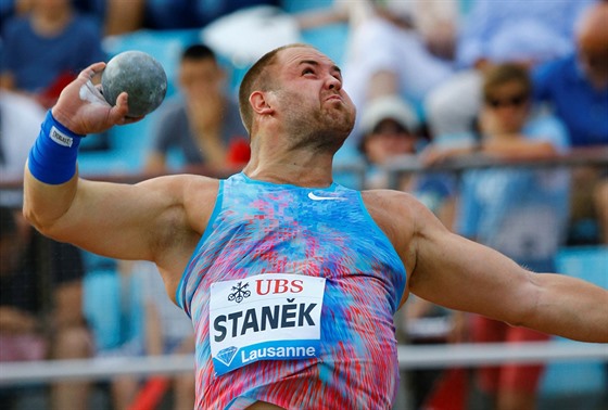 Koula Tomás Stank bhem mítinku Diamantové ligy v Lausanne.