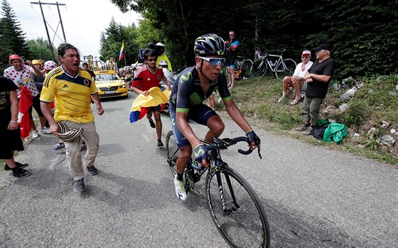 Nairo Quintana bhem deváté etapy Tour de France.