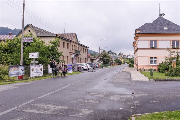 Sted obce Dlouhá Tebová v souasnosti.