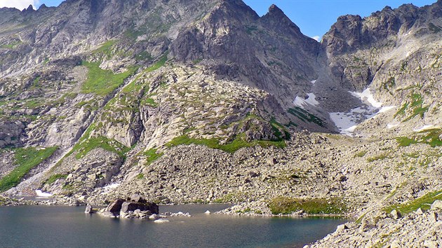 Velk ab pleso v Mengusovsk dolin ve Vysokch Tatrch na Slovensku.