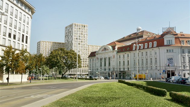 Vizualizace plnovan vstavby vedle Vdeskho koncertnho domu (projekt Am Heumarkt)