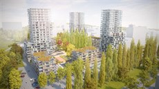 Vizualizace projektu Rezidence park Kavčí hory, který má vyrůst na Pankráci.... Vizualizace projektu Rezidence park Kavčí hory, který má vyrůst na Pankráci....