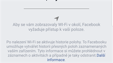 Funkce Najít Wi-Fi na Facebooku