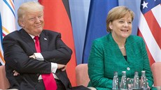 Americký prezident Donald Trump a německá kancléřka Angela Merkelová na summitu... Americký prezident Donald Trump a německá kancléřka Angela Merkelová na summitu...