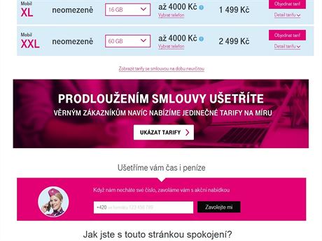 T-Mobile láká na jedinené tarify na míru