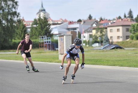 BEZ ANCE. Ve chvíli, kdy rychlobuslaská ampionka Martina Sáblíková najela...