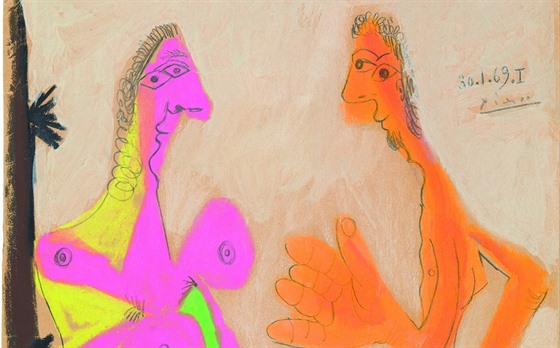 Akt stojícího mue a eny, Pablo Picasso, 1969