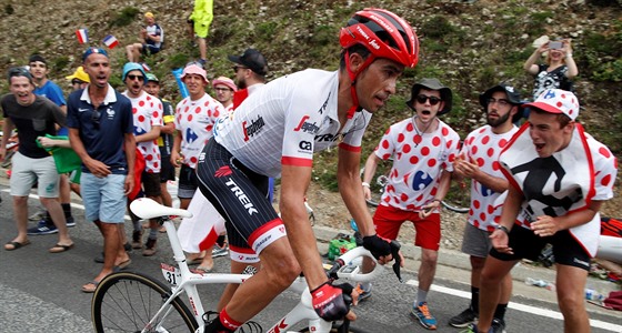Alberto Contador bhem dvanácté etapy Tour de France.