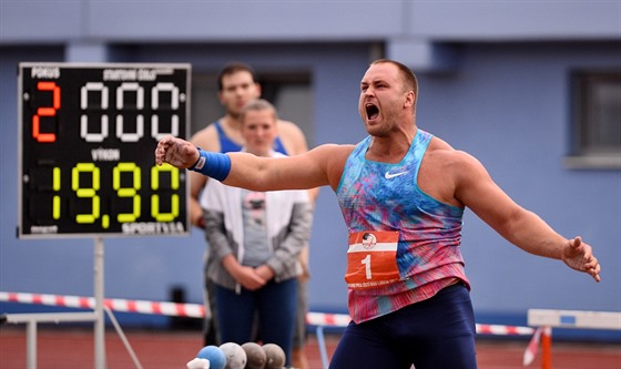 Tomá Stank na atletickém mítinku v Ústí nad Labem