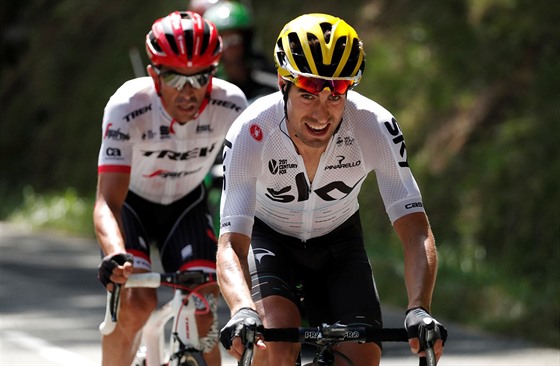 Mikel Landa (vpedu) na trati 13. etapy Tour de France