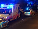 Nehoda motorkáe v Tnovském tunelu v Praze (16. 7. 2017)