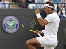 panl Rafael Nadal slav fiftn proti Gillesi Mullerovi z Lucemburska.
