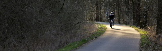 Cyklostezka Cheb-Waldsassen na tělese bývalé železniční trati. Cyklostezka Cheb-Waldsassen na tělese bývalé železniční trati.