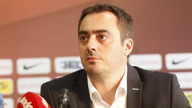 Generální ředitel Sparty Adam Kotalík během předsezónní tiskové konference na... Generální ředitel Sparty Adam Kotalík během předsezónní tiskové konference na...